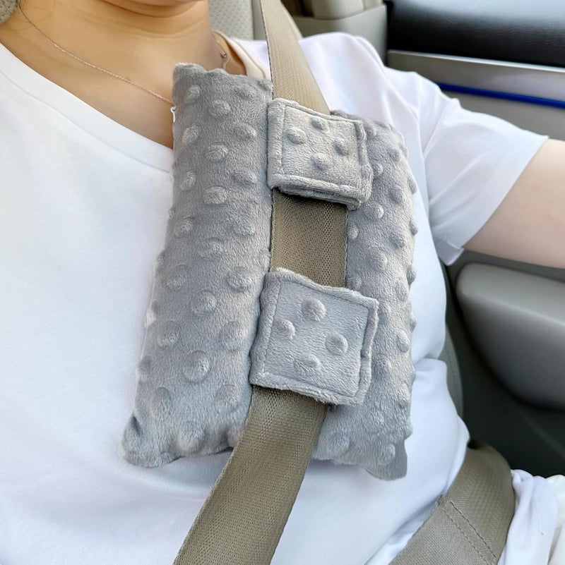 BNRendles Pacemaker Pillow Chemo Port Pillows for Mastectomy, Open Heart Surgery Recovery Gifts Breast Cancer Bypass Post Surgery Cushion, Minky Dot Light Gray - Image 1